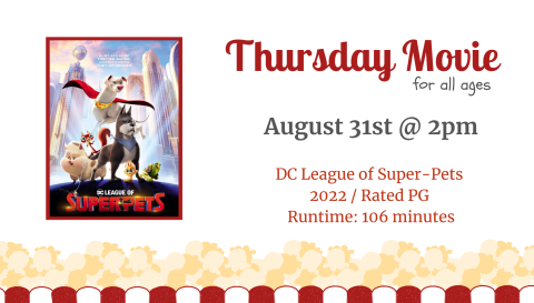 Theater Thursday on Aug 31 at 2 pm