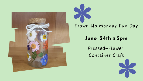 Flower Craft for Grown-Up Monday Fun Day