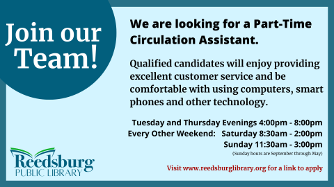 Circulation Assistant Posting