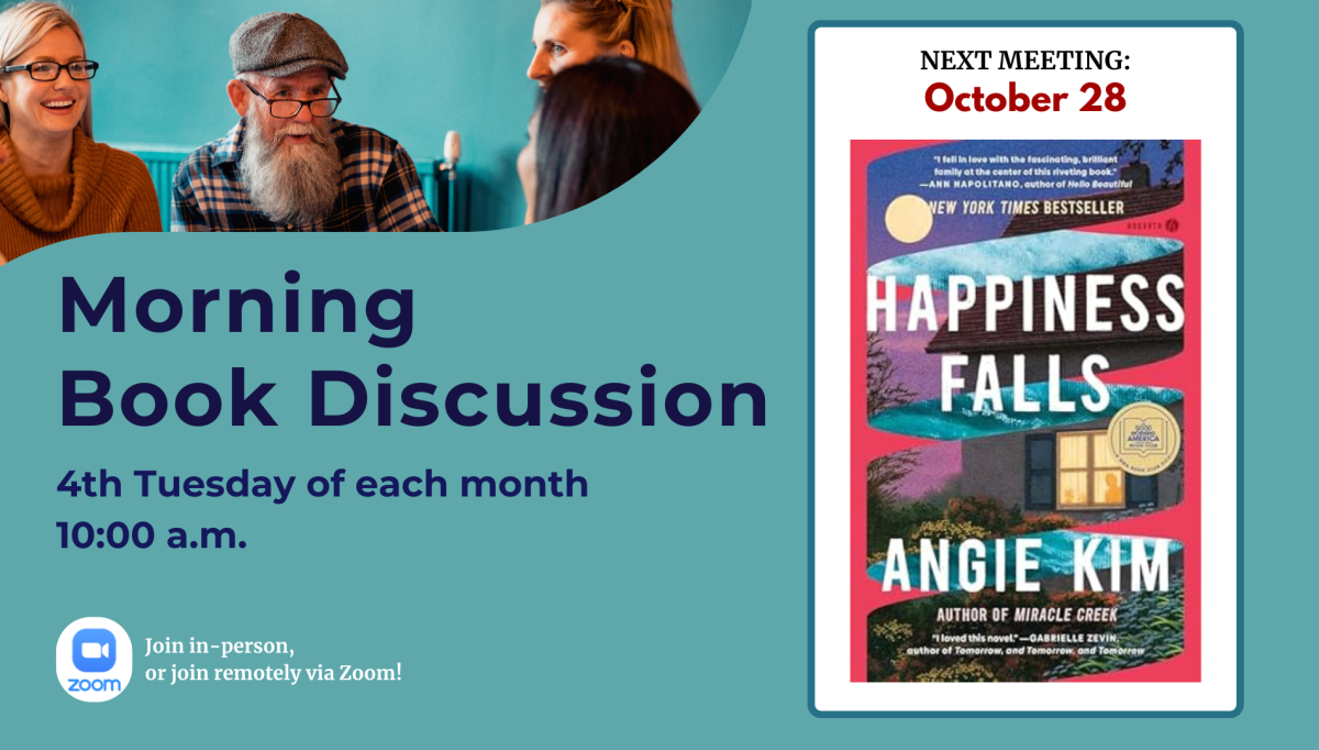 Morning Book Discussion October 28: Happiness Falls by Angie Kim