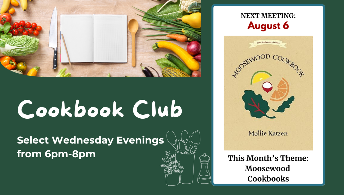 Cookbook Club: August 6 at 6pm